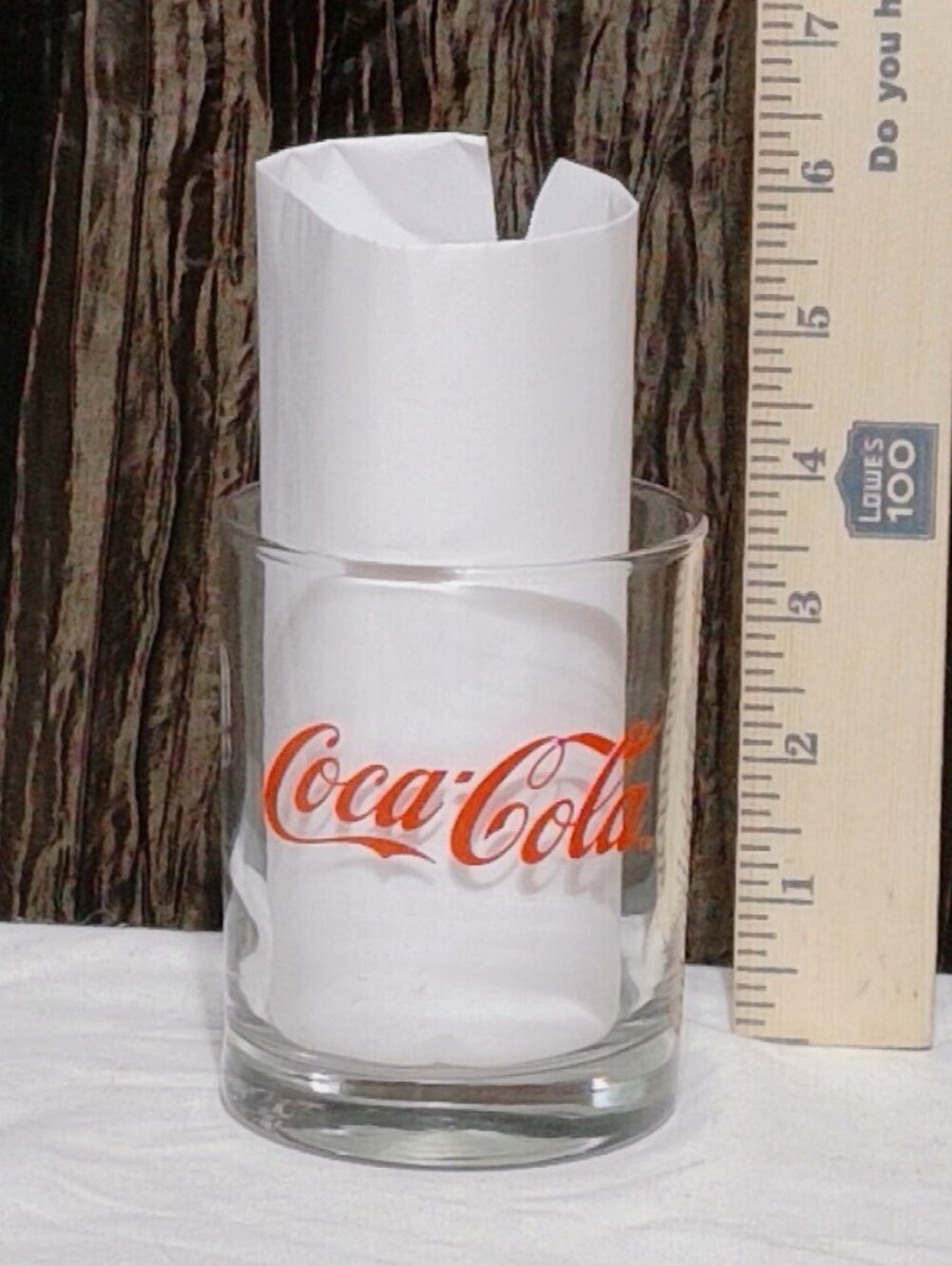 Vintage Coca-Cola Glass Tumbler with Classic Logo